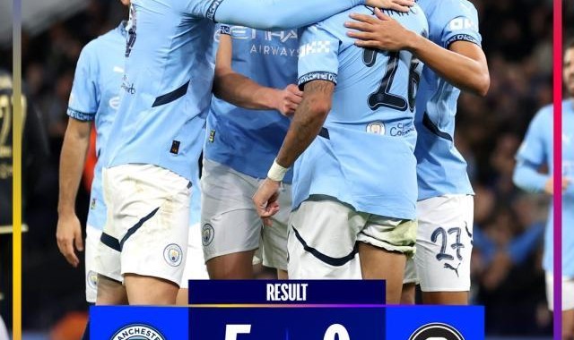 【欧冠】曼城5比0布拉格斯巴达，哈兰德梅开二度